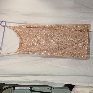 Crystal sky over the shoulder Sequencered sequence cocktail dress